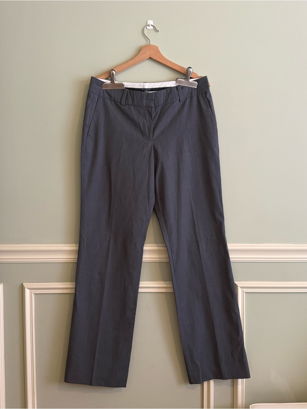 Ann Taylor Wool Charcoal Dress Pants